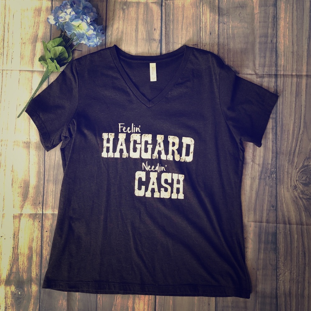 Bella Short Sleeve Black Vintage T-Shirt